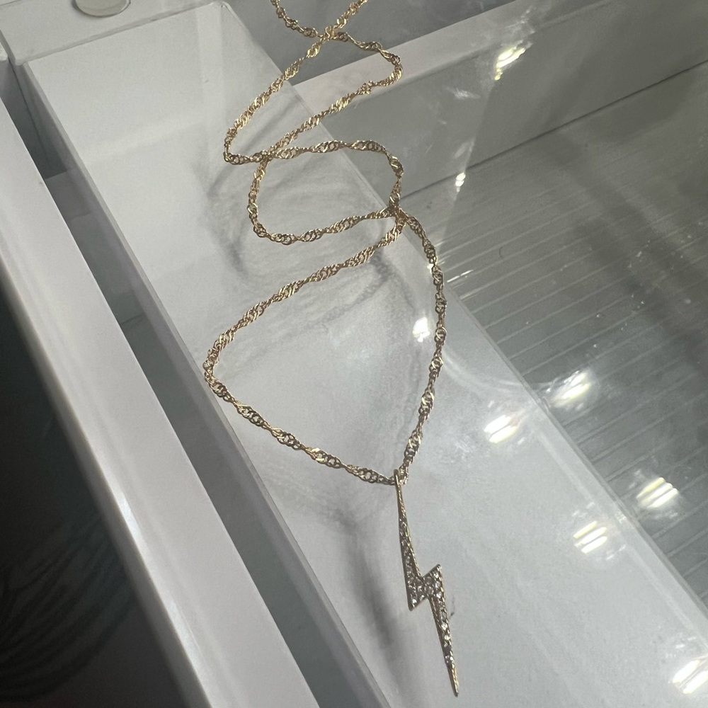 Lighting bolt necklace